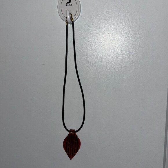 Authentic Murano Glass Pendant Cord Necklace - Picture 2 of 6